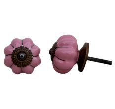 Pink Silver Line Medium Knob